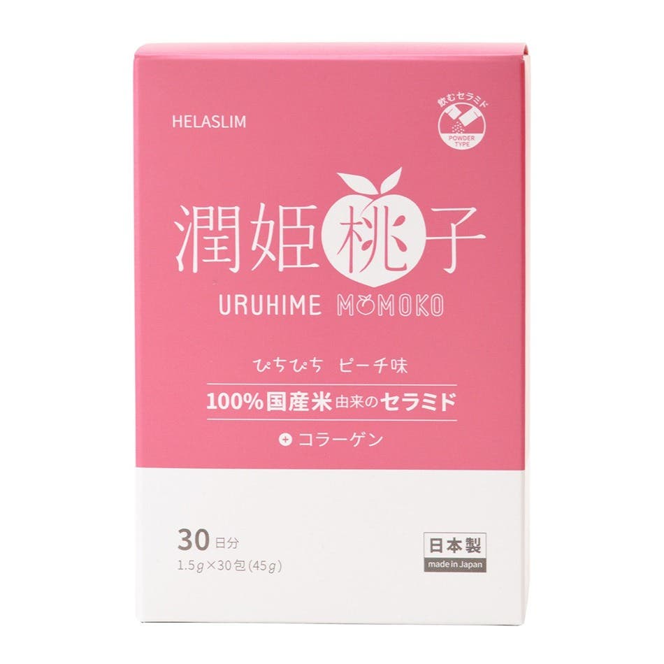 Helaslim Uruhime Momoko Ceramide Supplement (Peach Flavor) 1.5g x 30 Sticks  - Guardian Online Singapore