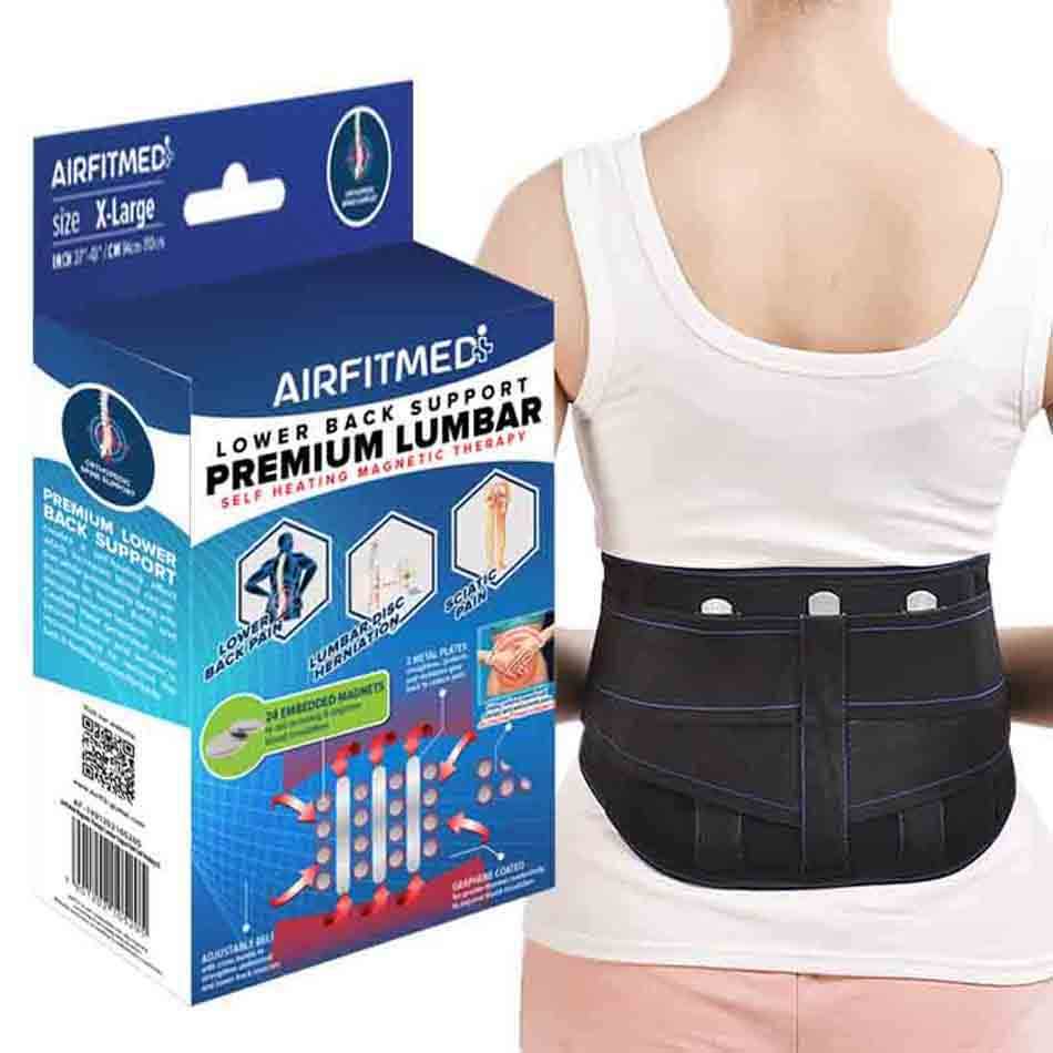 Lower back support strap outlet